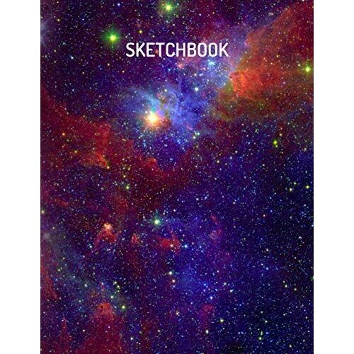 Sketchbook: Blank Pages For Drawing, Sketching, Doodle, Painting, Etc. Nice Galaxy Space Cover