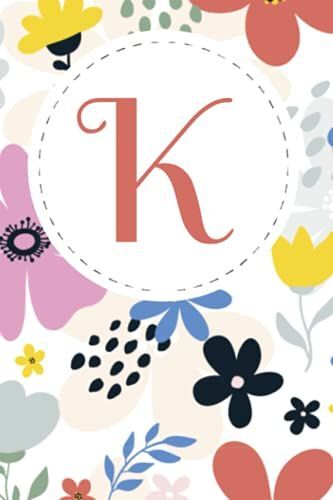 Initial K Flower Journal For Writing | Girls Journal | 100 Page Journal (Initial Journals For Girls Writing)