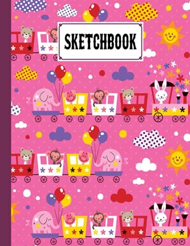 Sketchbook For Kids: Train Sketchbook,Blank White Pages For Painting, Drawing, Writing, Sketching And Doodling, 122 Pages, Size 8.5" X 11" By Mina Krause