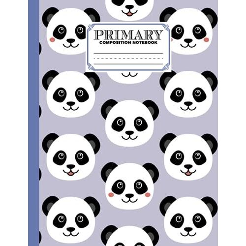 Primary Composition Notebook: Cute Panda Primary Composition Notebook: Draw And Write | Dotted Midline And Picture Space | Grades K-2 School Exercise Book | Design By Nora Wimmer | Sketch Book.