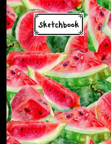 Sketchbook For Kids: Premium Watermelon Cover | Size 8.5" X 11" |Blank White Pages For Painting, Drawing, Writing, Sketching And Doodling By Herbert Heinrich