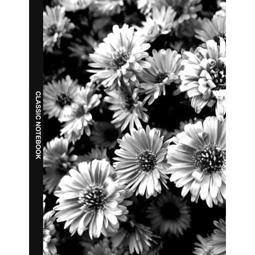 Floral Classic Composition Notebook, College Ruled 120 Pages Lined Paper - Large 8.5" X 11", New Design
