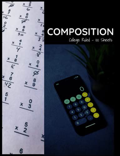Composition Notebook: Math - College Ruled - 100 Sheets