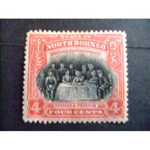 In2 Bornéo Du Nord 1909 / 1ª Réunion De La Cª De Nord Borneo / Yvert Yvert 134 Mh