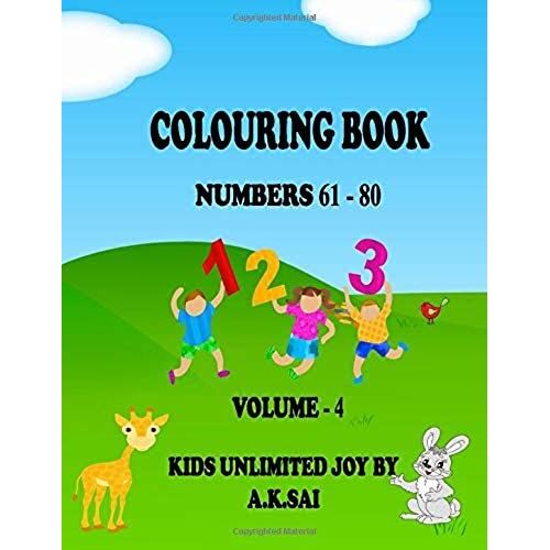 Colouring Book - Numbers (61-80) - 123 - Kids Unlimited Joy