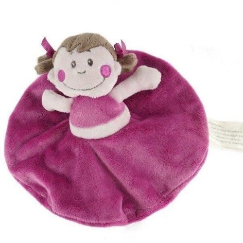 Doudou Kimbaloo La Halle Poupee Plat Rose Bordeaux