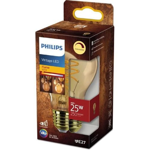 Philips Ampoule Led Standard E27 - 25w Blanc Chaud Ambré - Compatible Variateur - Verre