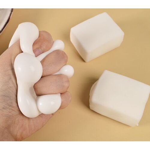 3 Pack Blanc Soft Toys 3d Squishy Toys Soulagement Du Stress Squeeze Toys Fidget Toys Pour Enfants Et Adultes