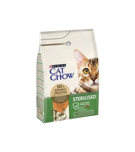 Purina Cat Chow Croquettes Pour Chat Adulte Stérilisé - Riche En Dinde - 3 Kg
