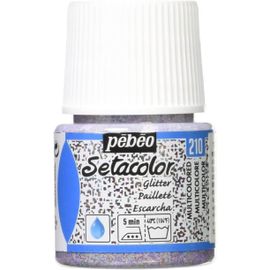 Pébéo Flacon 45 Ml Peinture Setacolor Pour Tissus Clairs Pailletée Multicolore