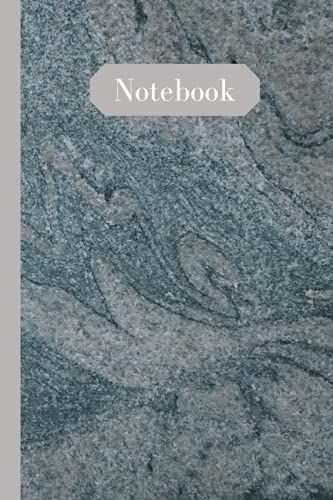 Notebook: Blue And Gray Marbled Cover Notebook