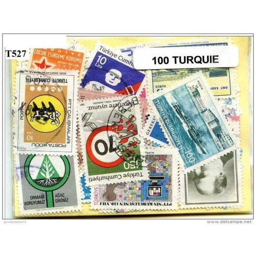 Turquie 100 Timbres Differents Obliteres
