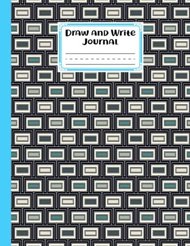 Draw And Write Journal: Rectangles Cover, Grades K-2, Primary Composition Half Page Lined Paper With Drawing Space (8.5" X 11" Notebook), Desgin By Herbert Heinrich
