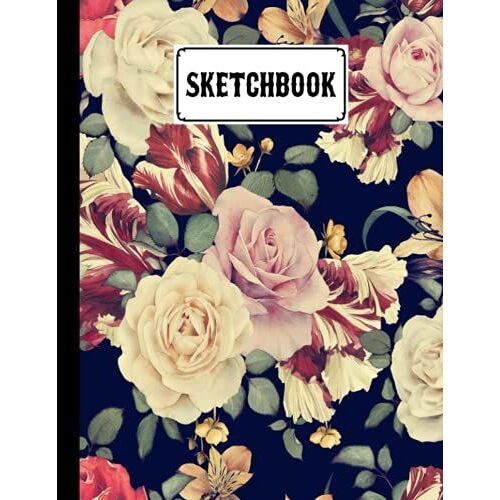 Sketchbook For Kids: Roses Watercolor Sketchbook,Blank White Pages For Painting, Drawing, Writing, Sketching And Doodling, 122 Pages, Size 8.5" X 11" By Joachim Frey