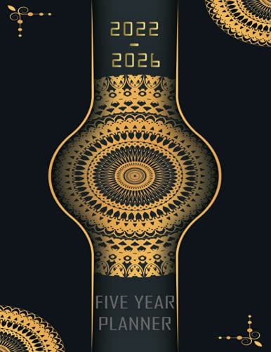 2022-2026 Five Year Planner: 60 Month Or 5 Years Calendar, Agenda Schedule Organizer And Appointment Notebook, Business Planner With Gold Mandala
