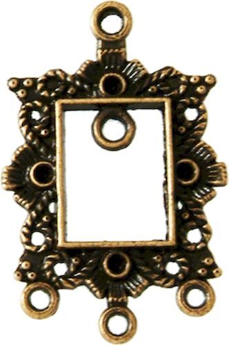 Breloque Pendentif Diviseur Cadre Cuivré