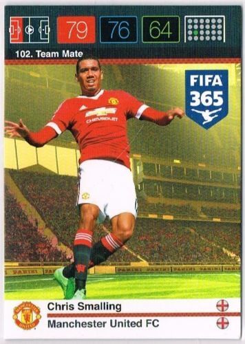 N° 102 Chris Smalling  - Manchester United Fc - Adrenalyn Fifa 365 