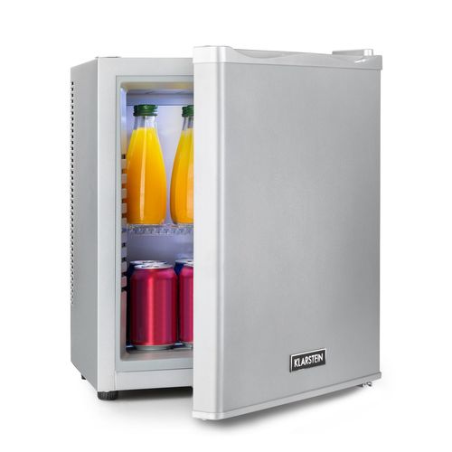Klarstein Happy hour 19 mini bar 19 l - 5-15°c - sans bruit 0 db éclairage led - argent