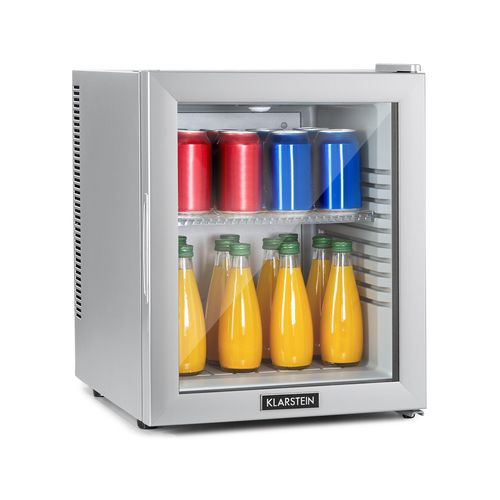 Klarstein Brooklyn 32 silver mini réfrigérateu porte vitrée led clayette - argent