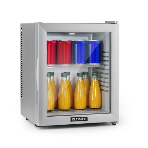Klarstein Brooklyn 24 silver mini réfrigérateur porte vitrée led clayette - argent
