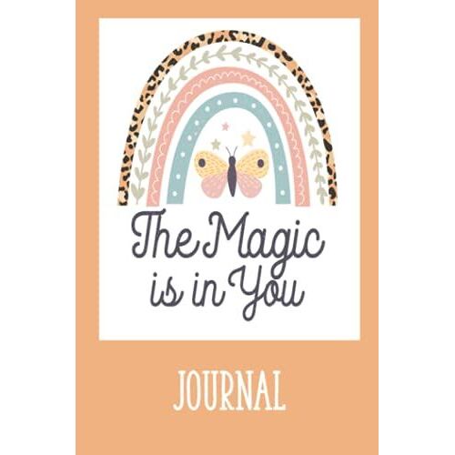 The Magic Is In You Boho Journal By Vintage Charm Cottage: Designer Cover, Decorative First And Last Pages, 6 Inches X 9 Inches, 155 Pages, Premium Matte Finish Soft Cover
