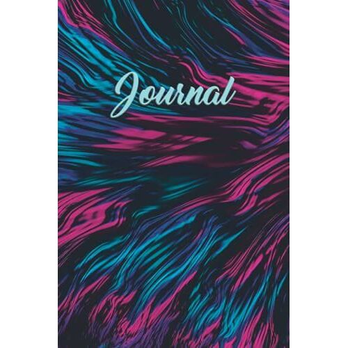 Journal: Blank Lined Journal For Writing: Vibrant Colorful Waves