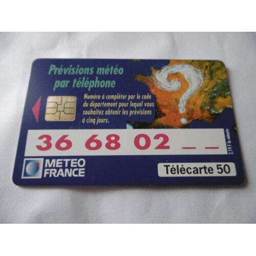 Carte Téléphone - Meteo France - Prévisions Par Téléphone - 50 U - 05/95