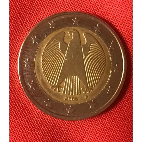 Pièce De 2 Euro 2008 Frappée D Allemagne