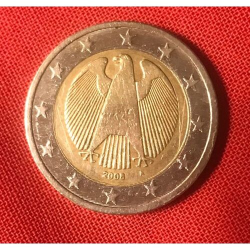 Pièce De 2 Euro Allemagne Frappée A 2008