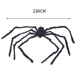 Araignée En Peluche Super Grande En Fil Et Noir, Accessoire De Décoration De Fête D'Halloween, Jouets Pour Enfants, Décor De Maison Hantée