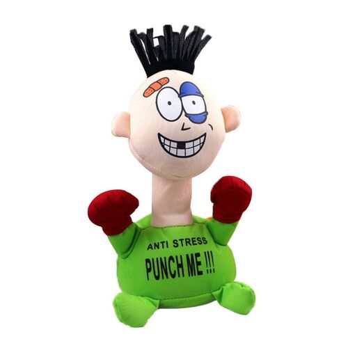 Poupée Électronique Drôle Anti-Pression Punch Me, Jouets En Peluche Doux, Poinçonnage Et Son De Cri, Jouets À Vent, Jouet En Peluche Mignon, Cadeau D'Anniversaire