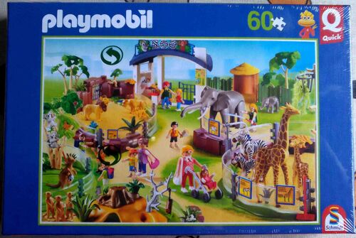 Playmobil Puzzle Animaux Du Zoo 60 Pièces Pocket Quick