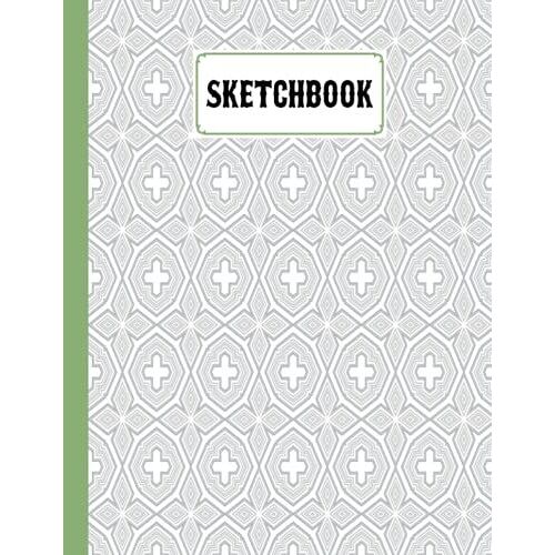 Sketchbook For Kids: Blank White Pages For Painting, Drawing, Writing, Sketching And Doodling, Size 8.5" X 11" | Kaleidoscopes Cover By Barbara Foreman
