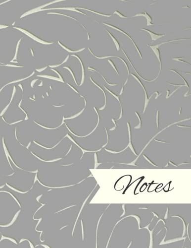 Notes: Minimal Floral Print Composition Notebook - College Rule 110 Pages - Large 8.5 X 11