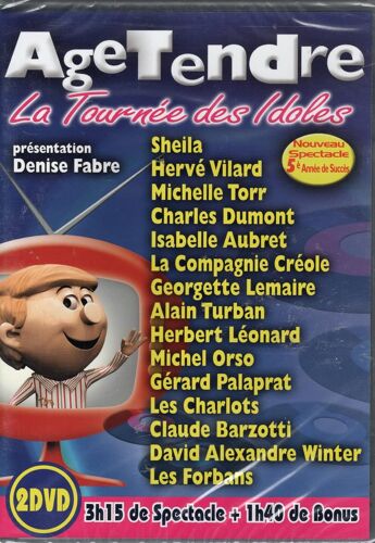 2 Dvd - Âge Tendre (La Tournée Des Idoles) - Présentation Denise Fabre / Sheila, Hervé Vilard, Michèle Torr, Charles Dumont, Isabelle Aubret, La Compagnie Créole, Georgette Lemaire, Claude Barzotti...