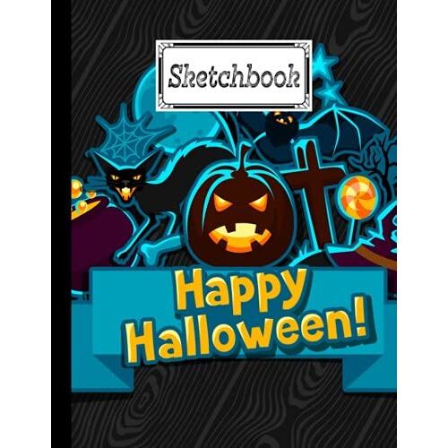 Sketchbook For Kids: Premium Happy Halloween Cover | Size 8.5" X 11" |Blank White Pages For Painting, Drawing, Writing, Sketching And Doodling By Tim Gross
