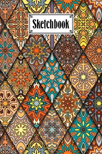 Sketchbook: Mandalas Sketchbook, Blank White Pages For Painting, Drawing, Writing, Sketching And Doodling, 120 Pages, Size 6" X 9" By Henny Ruf