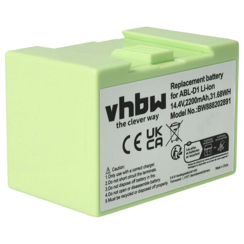 vhbw Batterie remplacement pour iRobot ABL-D1, 4624864, ABL-D2 pour robot électroménager gris (2200mAh, 14,4V, Li-ion)