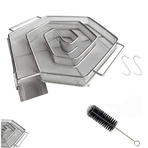 Générateur de Fumée pour Fumoir Professionnelle - Pour Fumer dans Le Gril Bouilloire et Le Fumeur avec Brosse - 6 Angulaire
