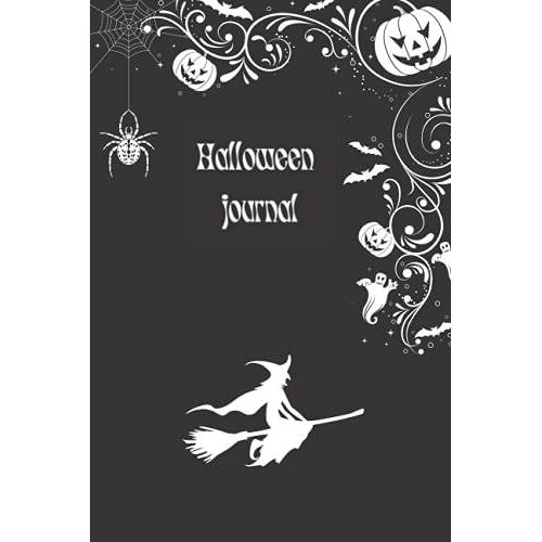 Notebook: Halloween Witch Notebook : Students Teachers For Journaling, Creative Writing, Girls, Kids, Halloween Themed Blank Lined Journals