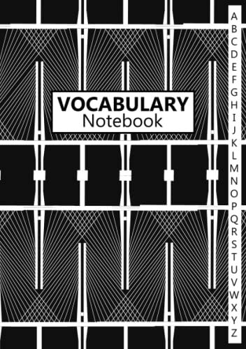 Vocabulary Notebook 3 Columns: Foreign Language Learning Book With A-Z Tabs Printed, A5 Size, Black Cover