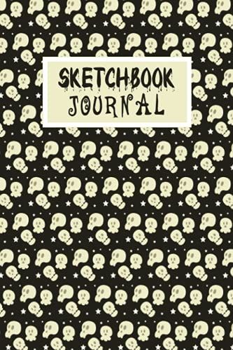 Sketchbook Journal: Fall And Halloween With Pupkins And Ghosts And Skulls Pattern Themed Cover - Combination Of Blank Paper Journal / Notebook / Lined Pages