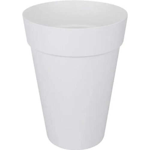 Elho Pot De Fleurs Rond Haut Loft Urban - Ø 28 Cm - Blanc