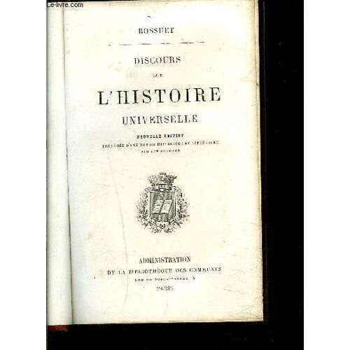 Discours Sur L Histoire Universelle