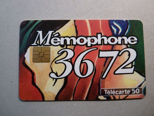 Télécarte Mémophone 3672