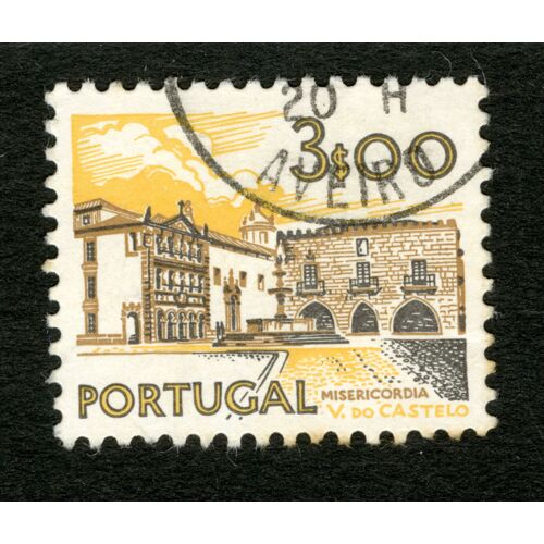 Timbre Oblitéré Portugal, Misericordia V. Do Castelo, 3s00