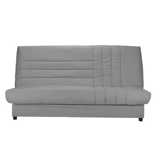 Comfort Bultex Banquette Clic-Clac 3 Places - Tissu Gris - Made In France - L 192 X P 95 Cm - Beija