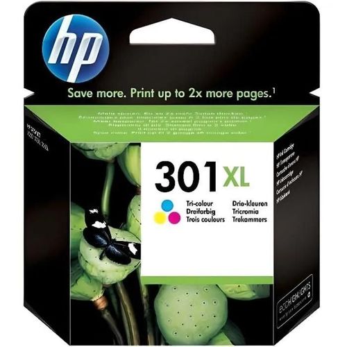 HP 301XL - 6 ml - à rendement élevé - couleur (cyan, magenta, jaune) - original - cartouche d'encre - pour HP DeskJet 1000, 1010, 1050 AiO, 1050A AiO, 1510 AiO, 2000, 2050 AiO, 2050A AiO, 2510...