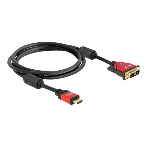 Delock - Câble adaptateur - liaison simple - HDMI mâle pour DVI-D mâle - 1.8 m