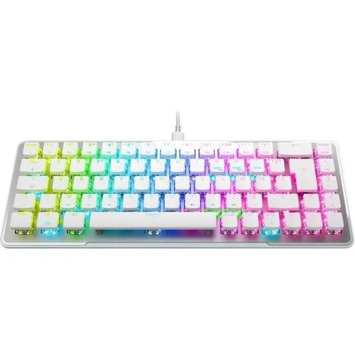 ROCCAT Vulcan II MAX - Clavier - backlit - USB - AZERTY - Français - commutateur : commutateurs Roccat Titan II Optical Red - blanc